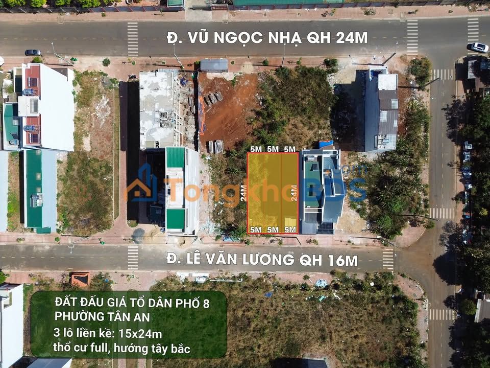 Đất nền 360m² Lê Văn Lương, Buôn Ma Thuột - Sổ đỏ thổ cư, hướng Tây Bắc