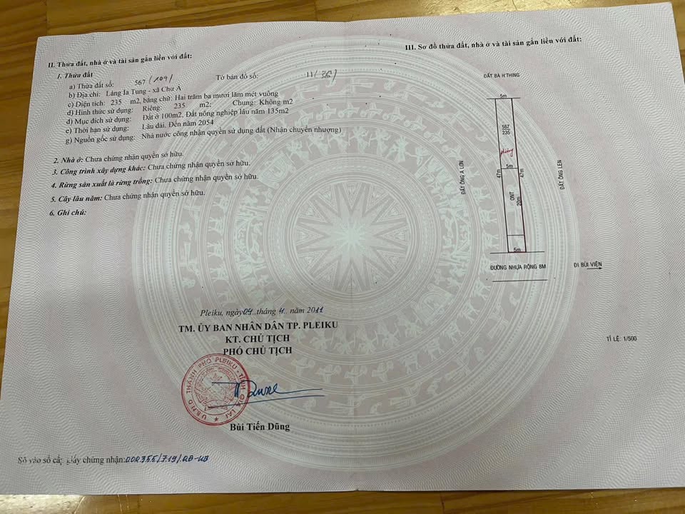 Bán đất 250m² hẻm Bùi viện, Pleiku - Sổ đỏ sẵn, giá tốt