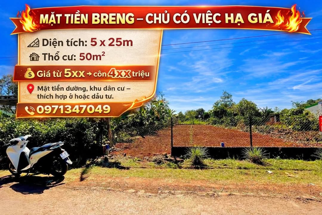 Đất Mặt Tiền Đăk Đoa, Gia Lai 50m² - Giá Sốc Chỉ 4xx Triệu