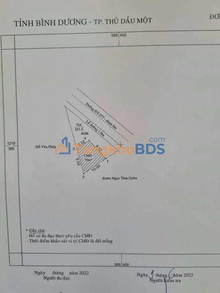 Bán Đất Mặt Tiền DX 077, Thủ Dầu Một - 375m² Giá 2 Tỷ