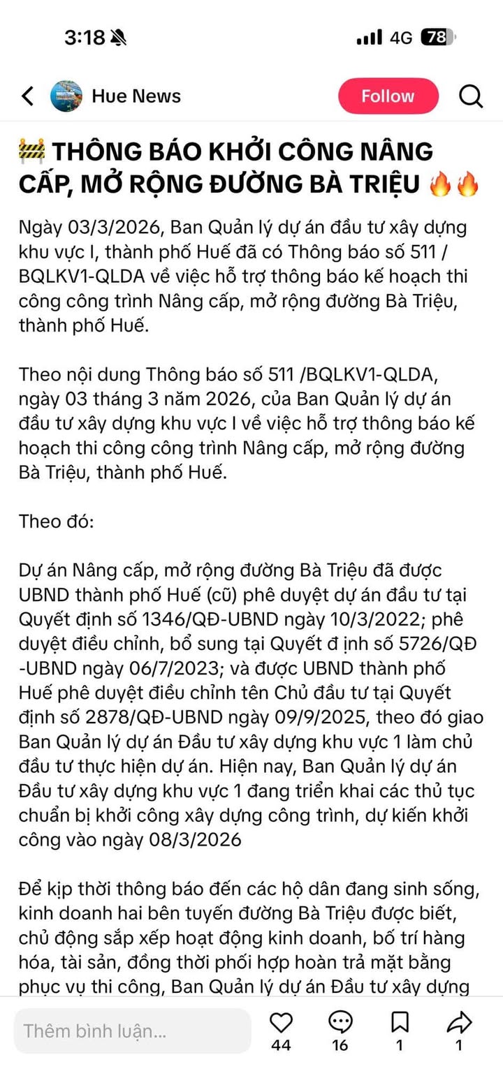 Nhà Mặt Tiền Kinh Doanh Đường Bà Triệu, Huế - 108m² Giá 2x Tỷ