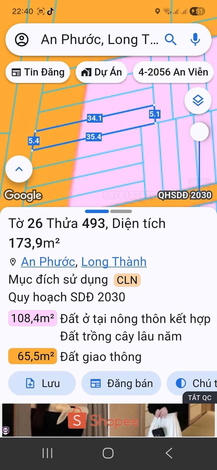 Đất nền 108m² Mặt tiền đường chính An Phước, Long Thành - Giá tốt tuần này!