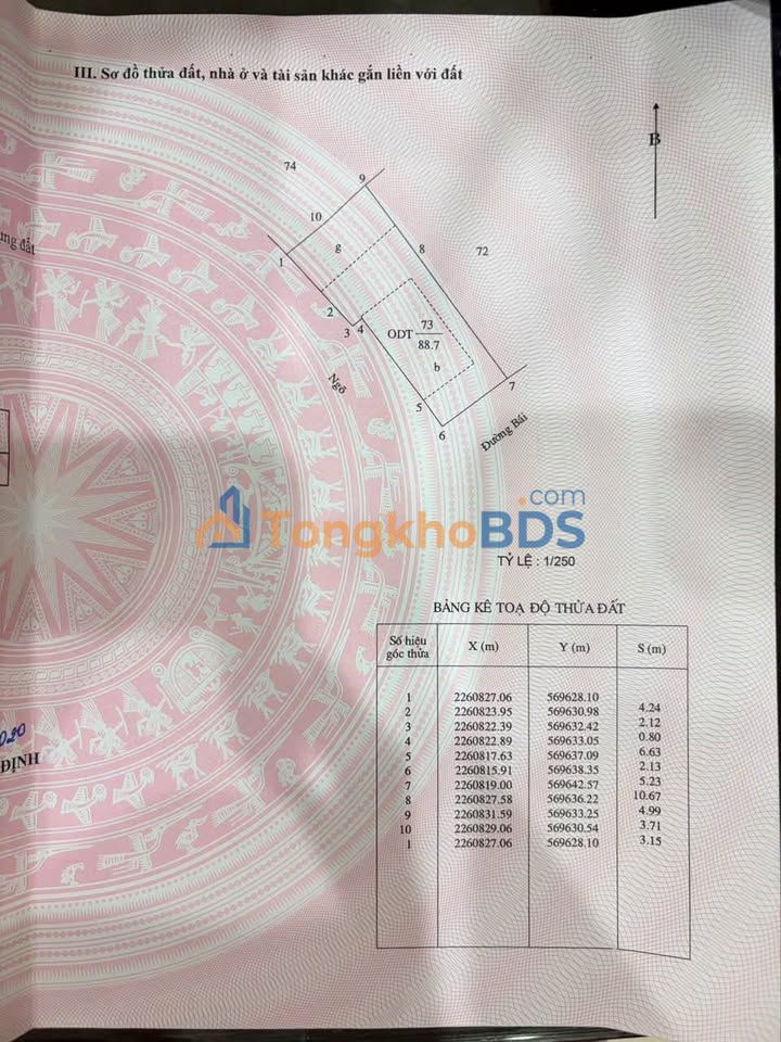 Bán đất tặng nhà mặt đường Bái, Nam Định - Kinh doanh đắc lộc, view hồ thoáng mát