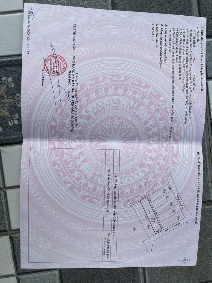 Bán Đất Xã Tiên Trang - 180m² - Giá Chỉ Từ 5xx Triệu - Sổ Đỏ Sẵn Sàng