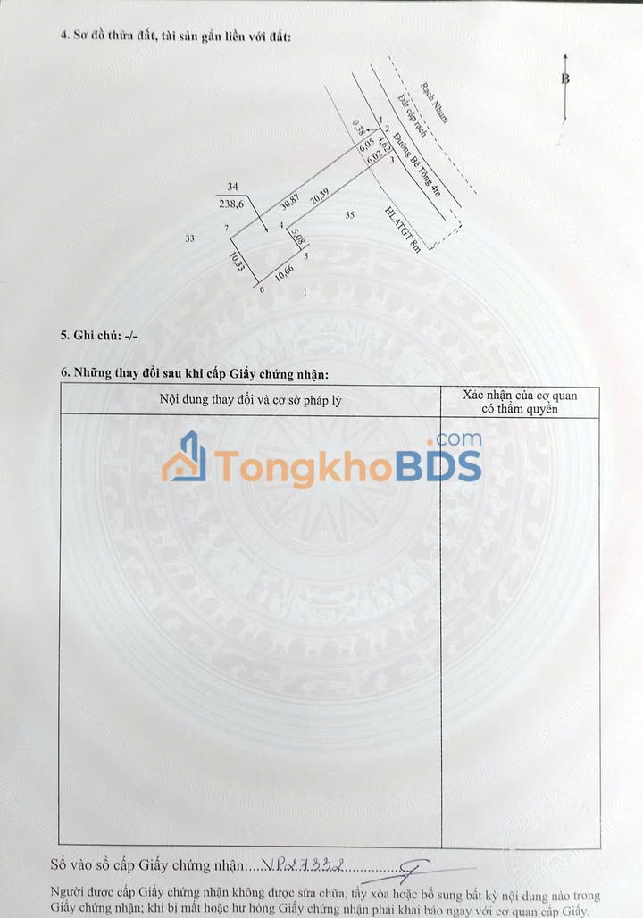 Đất nền Rạch Nhum Ô Môn 238m² - Sổ đỏ thổ cư, gần CV Châu Văn Liêm