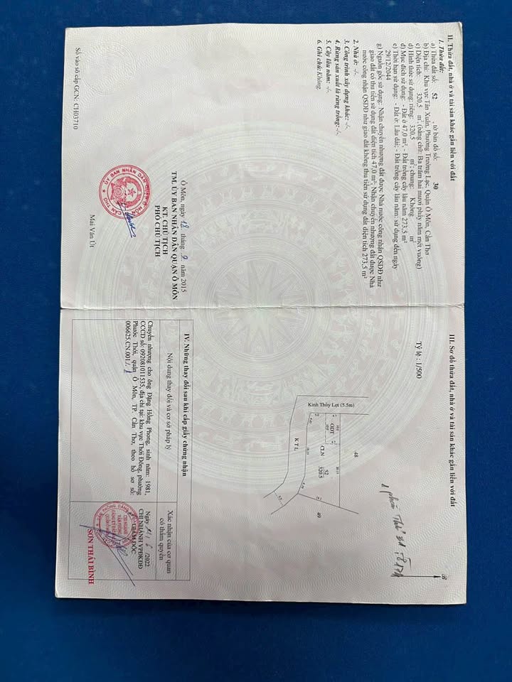 Đất nền 320m² Phước Thới, Ô Môn - Sổ đỏ sẵn, cách Chợ Ba Se 200m