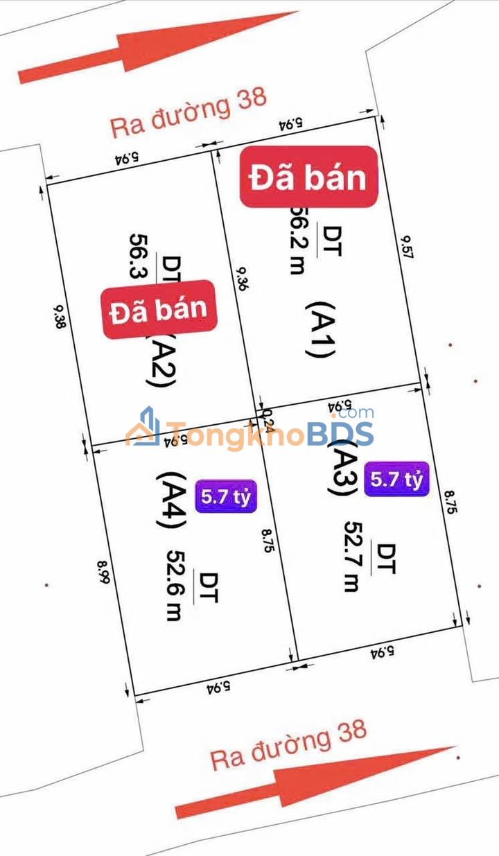 Đất nền F0 Thủ Đức - 52m² - 5.7 tỷ - Gần chợ Hiệp Bình