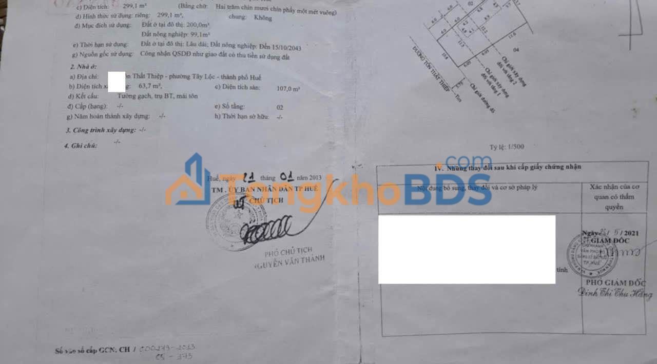 Nhà Mặt Tiền Kinh Doanh Tôn Thất Thiệp, Huế 300m² - Giá 9 Tỷ, Sẵn Sàng Ở & KD