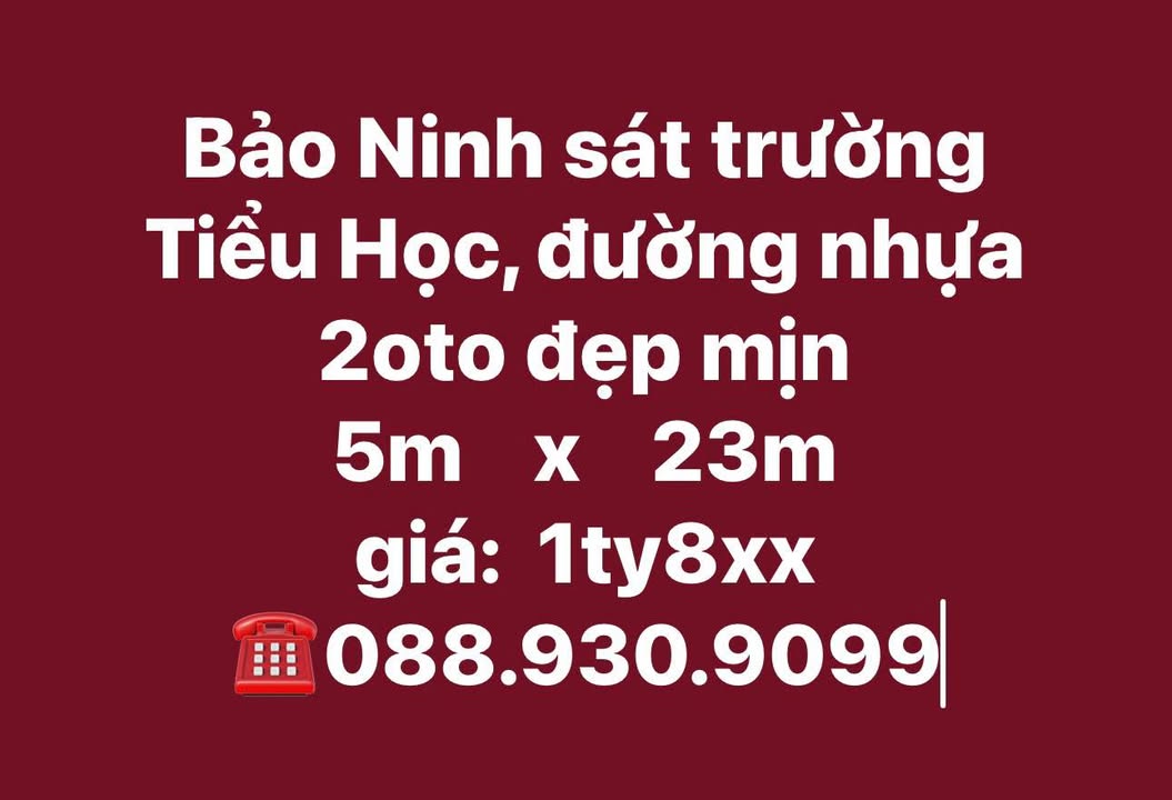 Đất nền 109m² Bảo Ninh, Đồng Hới - Sổ đỏ thổ cư, kinh doanh tốt
