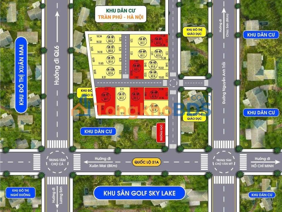 Đất nền Trần Phú, Chương Mỹ - Sổ đỏ, 81m², giá từ 1.8 tỷ - Đầu tư sinh lời