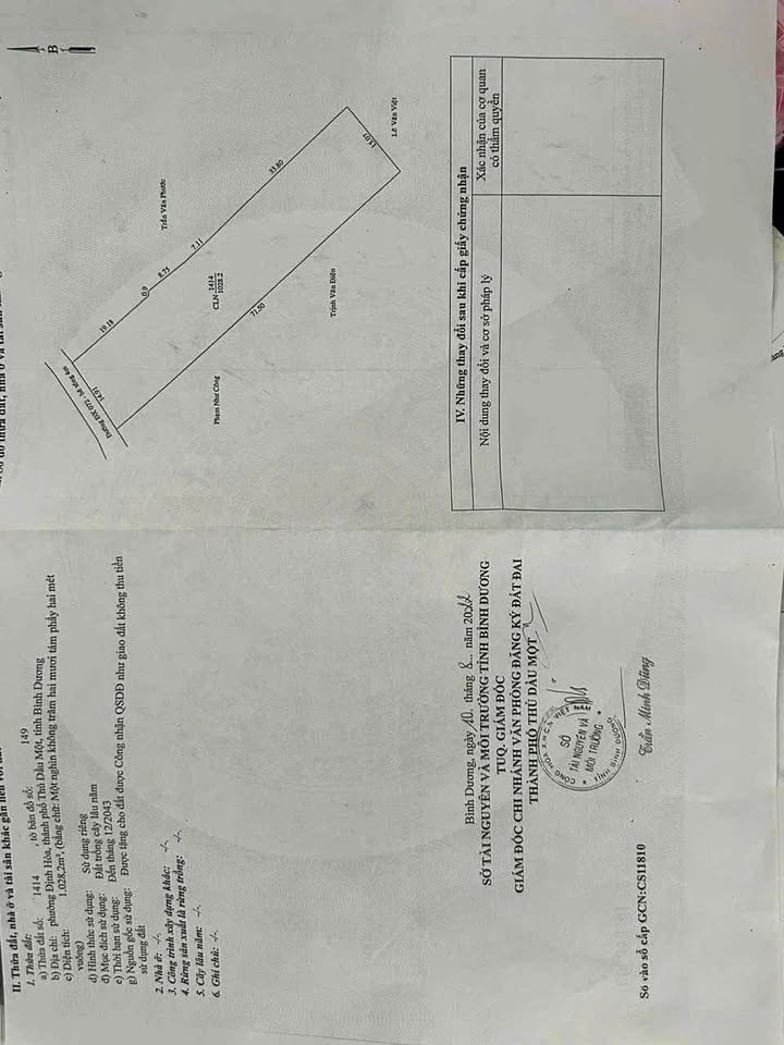 Đất Mặt Tiền 1028m² Hiệp Bình Chánh, Thủ Đức - Giá 4.5 Tỷ Cực Hời