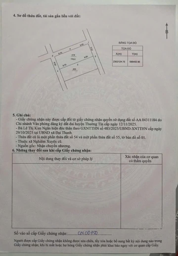 Đất Lô Góc Nghiêm Xuyên, Thường Tín 116m² - Vị Trí Vàng, Sẵn Sàng Đầu Tư