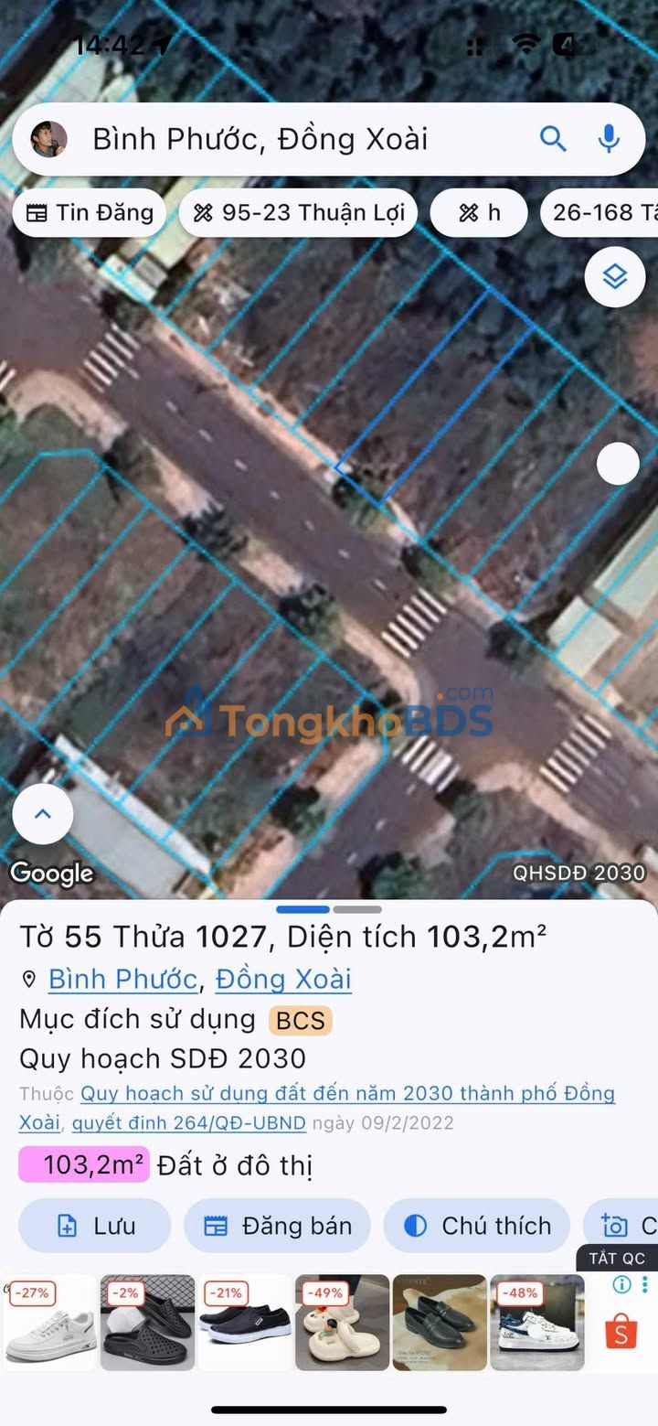 Đất nền Sổ hồng 100m² - Tiến Hưng, Đồng Xoài - Giá tốt đầu tư