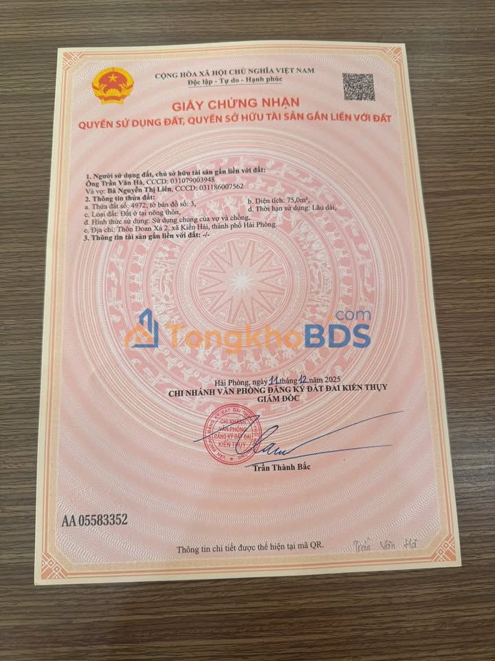 Đất nền Đoàn Xá, Thanh Miện - 75m² - Sổ đỏ chính chủ, sát KCN & Cảng Logistics