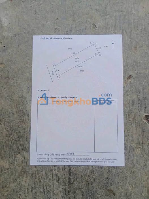 Đất thổ 110m² Long Phước, Long Hồ - 600 triệu, Hướng Đông Bắc, Xe hơi vào tận nơi
