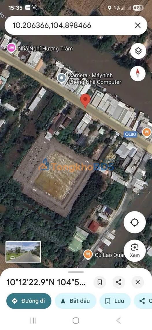 Đất nền Quốc Lộ 80 Phú Tân 310m² 2 tỷ - Đường to ô tô