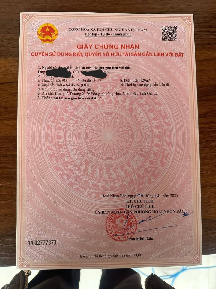 Đất nền Phường Tam Quan Bắc, Hoài Nhơn - 129m² - Đầu tư tiềm năng