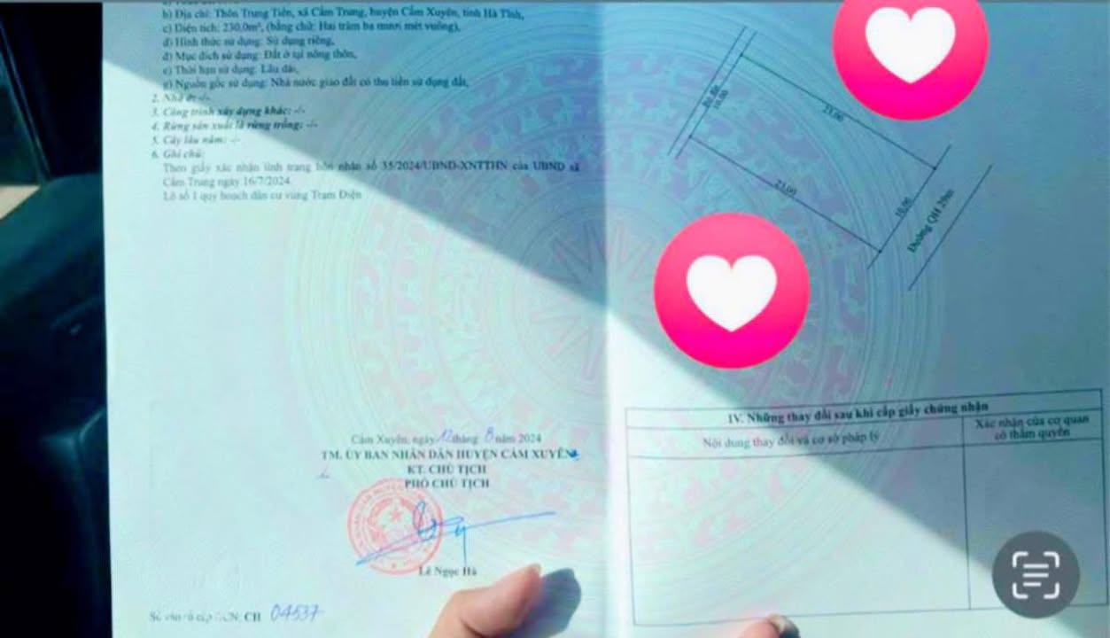 Đất Nền Mặt Tiền Trục Chính Cẩm Trung, Hà Tĩnh - 230m² Kinh Doanh VIP