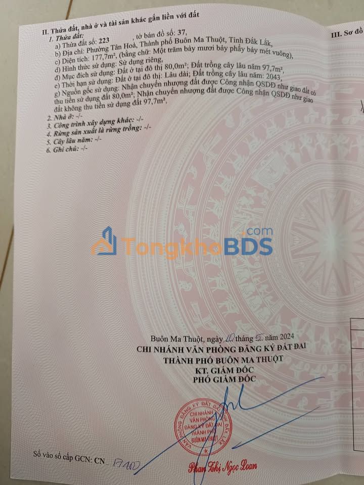 Nhà cấp 4 174m² hẻm ô tô Phạm Văn Đồng, Buôn Ma Thuột - Giá 2.75 tỷ