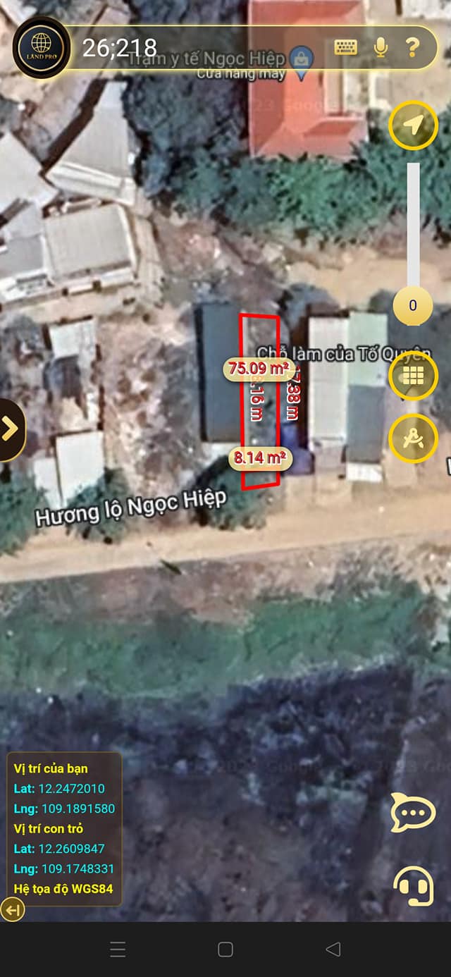 Bán đất 75m² Hương Lộ Ngọc Hiệp - Sổ hồng thổ cư, ô tô tránh