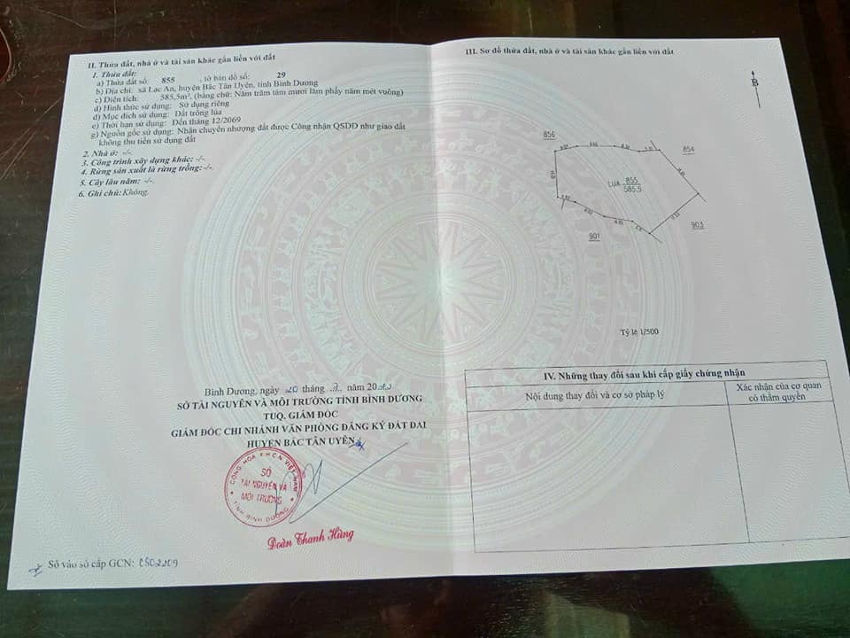 Bán Gấp Đất Lạc An, Bắc Tân Uyên 585m² - Chỉ 180 Triệu