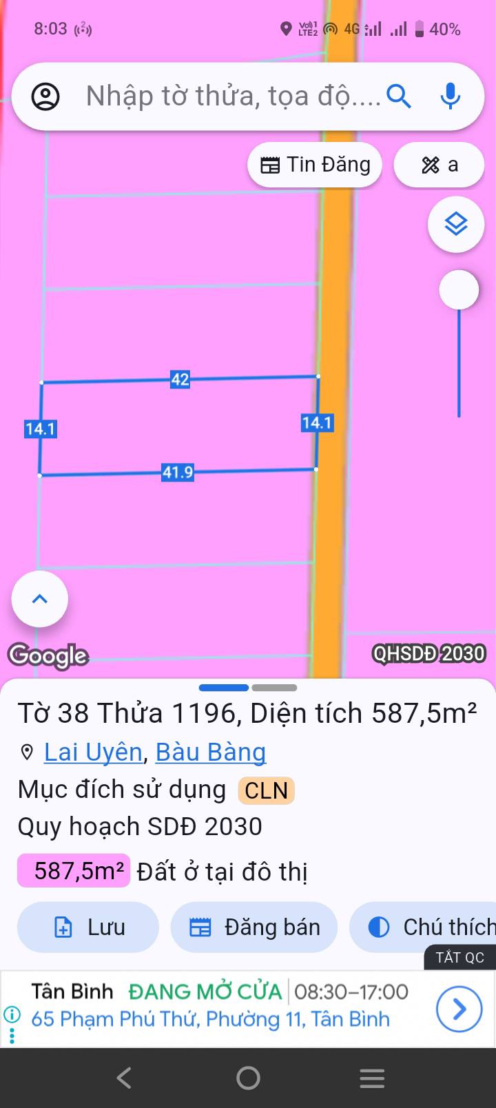 Đất Vườn Bàu Bàng 588m² Tặng Kho 200m² - Giá Siêu Rẻ