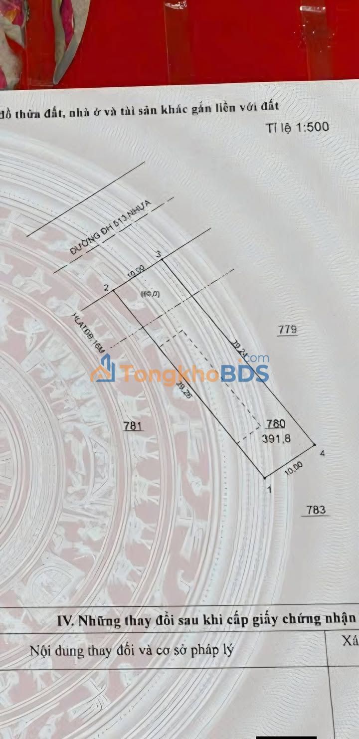 Đất Nền 400m² Mặt Tiền ĐH513, Phú Giáo - Dân Cư Đông Đúc, Giá 1.75 Tỷ