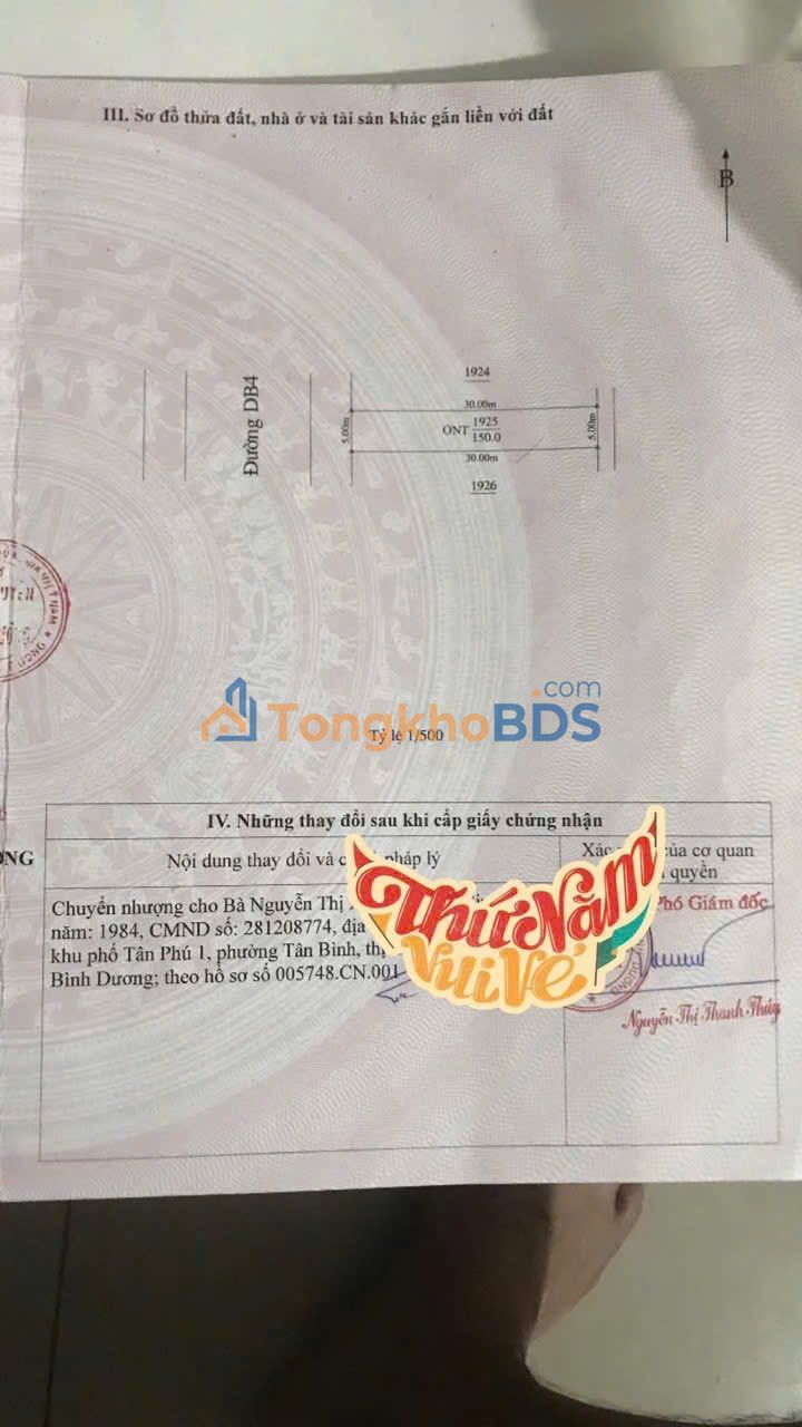 Nhà Mặt Tiền DB4 Tân Uyên - Kinh Doanh Sầm Uất - 150m² - 6 Tỷ