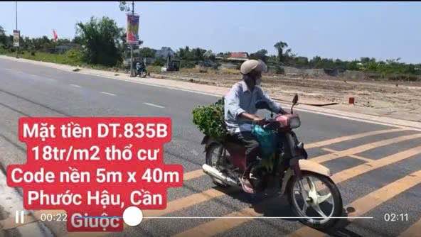 Đất nền Phước Hậu, Cần Giuộc 200m² - Mặt tiền DT.835B giá 3.6 tỷ