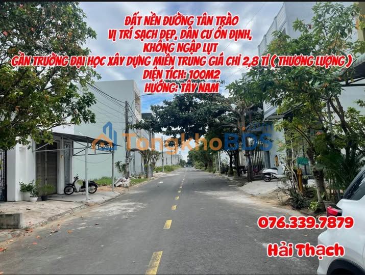 Đất nền Tuy Hòa Tân Trào 100m² giá 2,8 tỷ - Tiềm năng tăng giá rõ ràng
