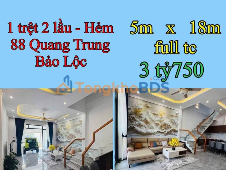 Nhà 3 Tầng Phường 2 Bảo Lộc - 90m² Sổ Hồng Đất Ở