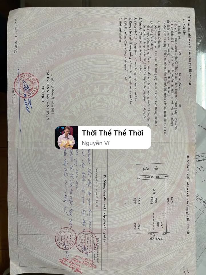 Đất Xuân Mai Chương Mỹ 2511m² - Sổ Đỏ Rõ Ràng, Giá Tốt