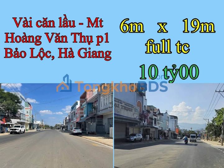 Đất Mặt Tiền Hoàng Văn Thụ, Bảo Lộc - 114m², Sổ Hồng 100% Đất Ở