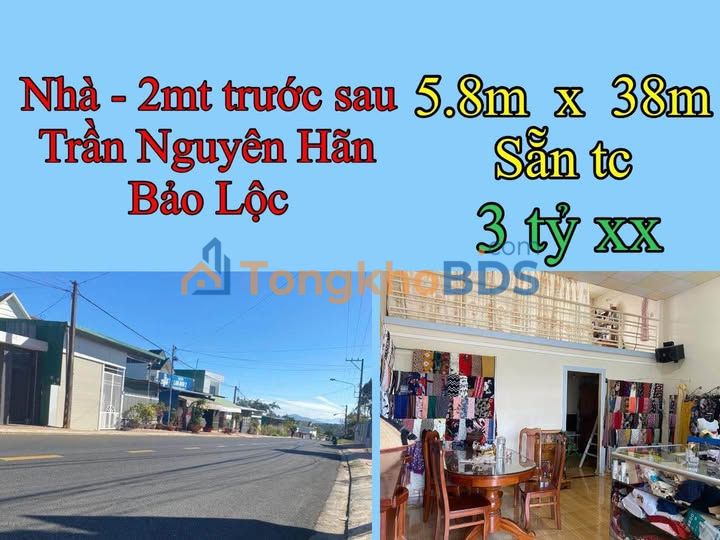 Nhà Mặt Tiền Trần Nguyên Hãn, Bảo Lộc 220m² - Giá 3.8 Tỷ