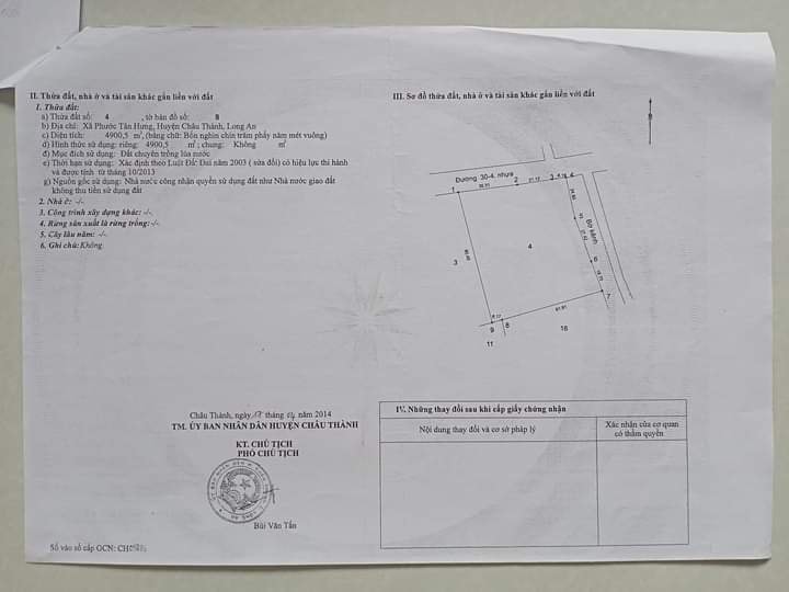 Bán Gấp Đất Vườn Long An 14.426m² Mặt Tiền 30/4 - Giá Đầu Tư 10.5 Tỷ