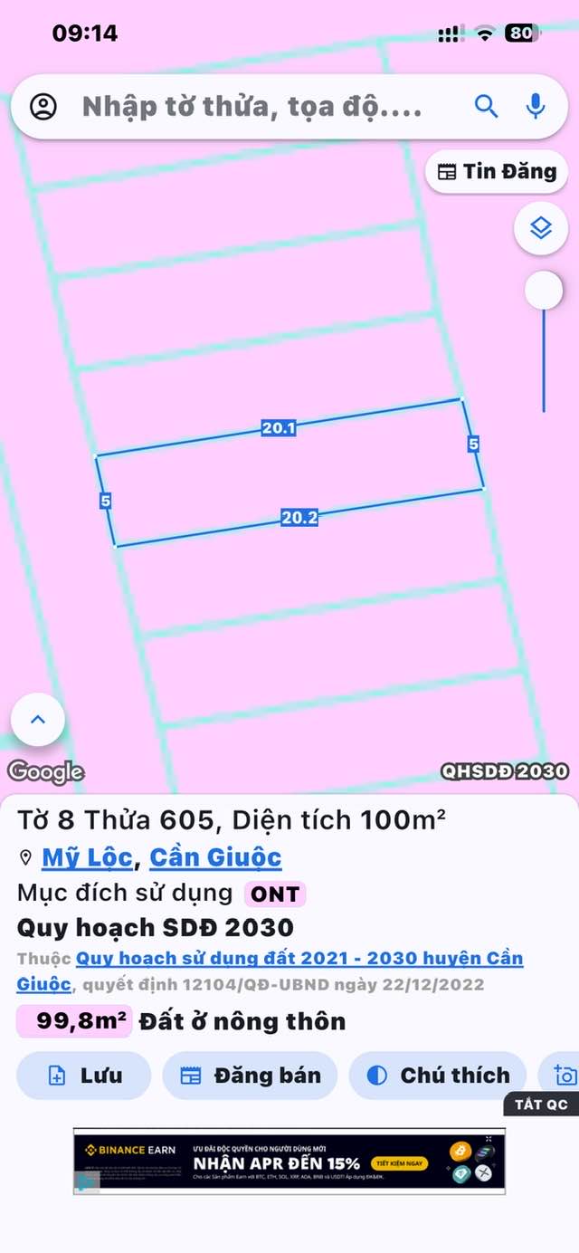 Đất Nền Cần Giuộc 100m² Sổ Hồng Riêng - Giá 750 Triệu