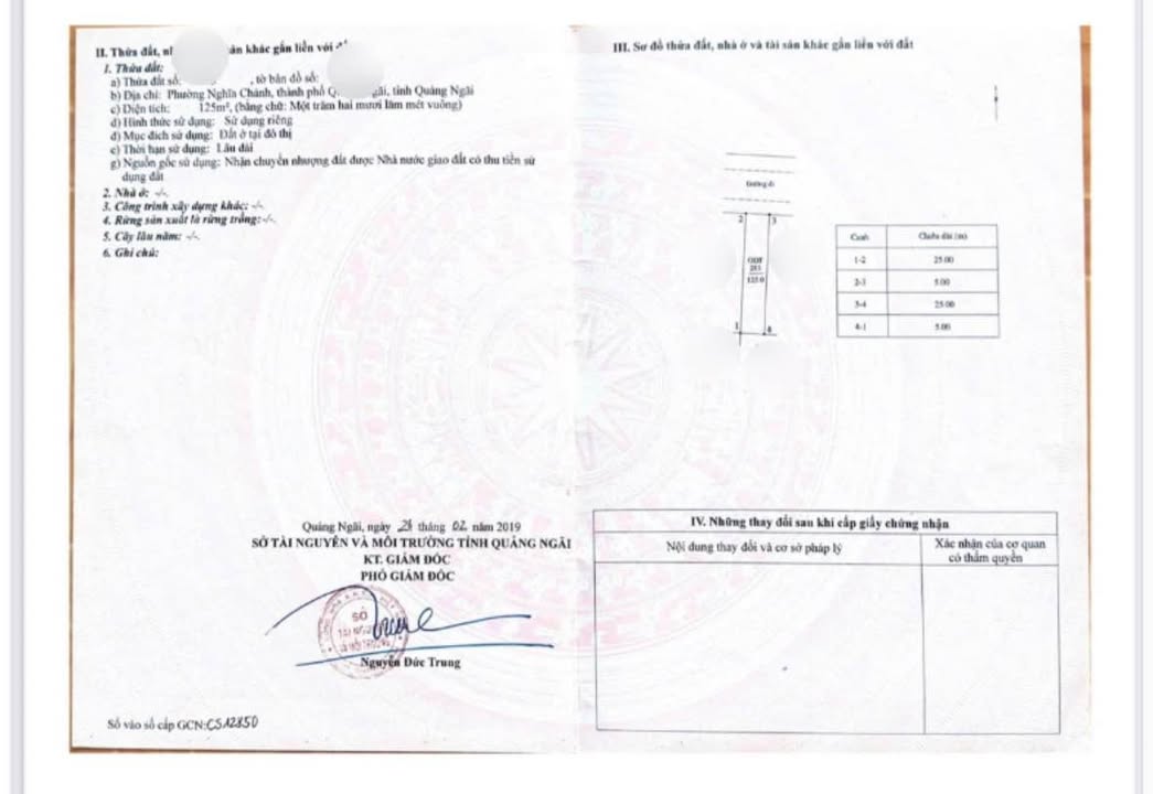 Đất nền Phú Mỹ - 125m² - 1.6 Tỷ - Đối lưng trục chính 50m