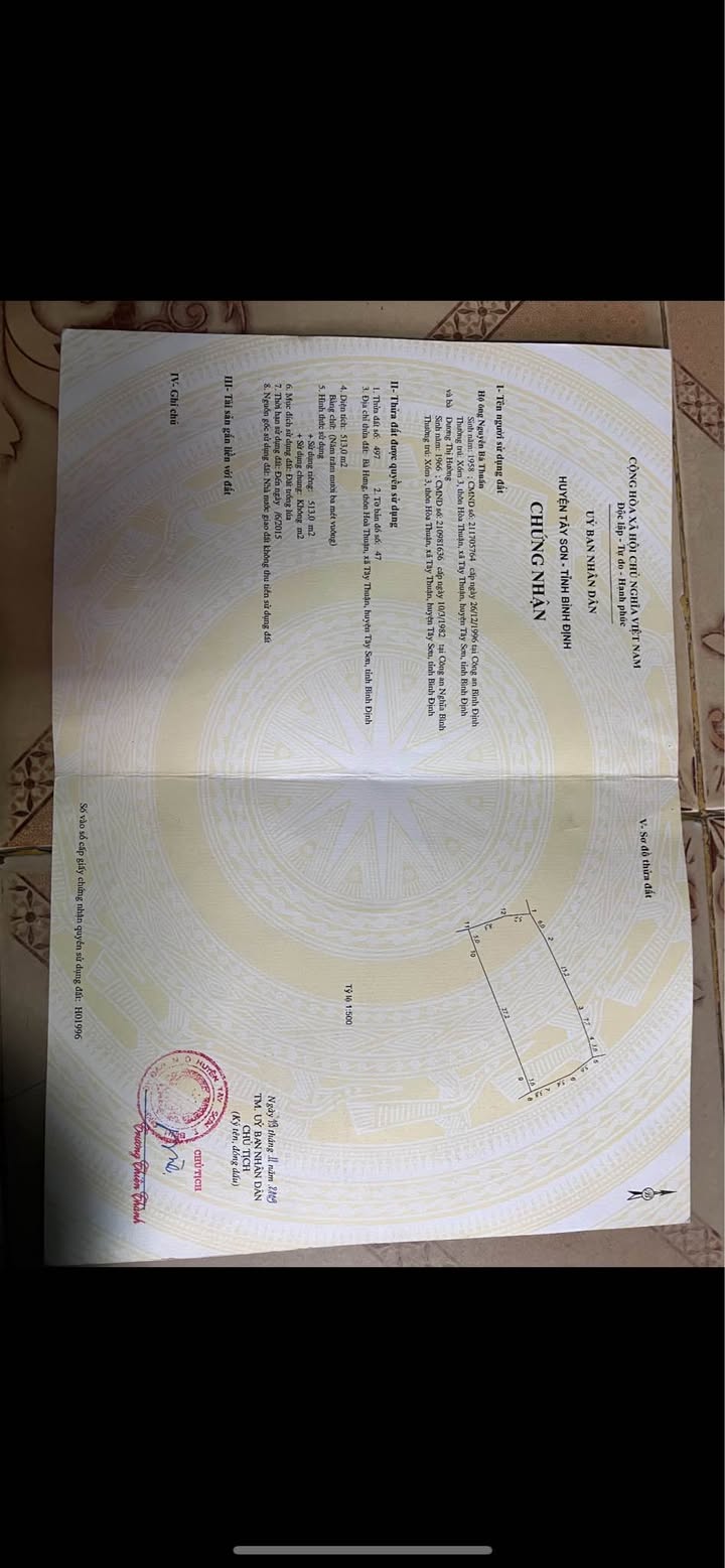 Bán Đất Vườn 3600m² Hướng Tây - Tây Sơn, Bình Định - Giá 360 Triệu