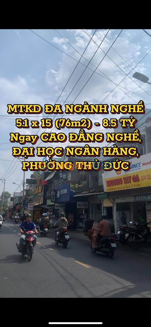 Nhà mặt tiền Linh Tây Thủ Đức 76m² 8.5 tỷ - Mặt tiền kinh doanh