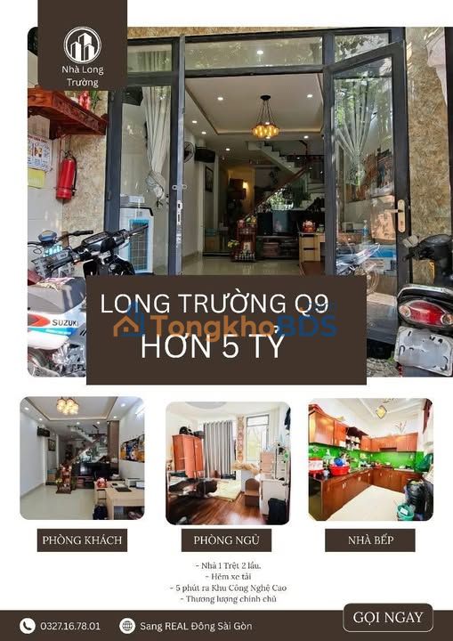 Nhà 55m² sổ hồng riêng, hơn 5 tỷ - Ngay Khu Công Nghệ Cao TP. Thủ Đức