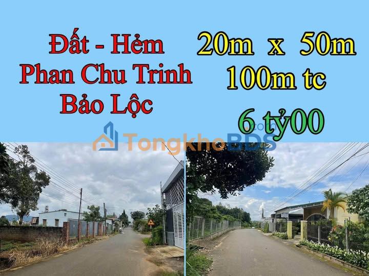 Đất nền Phan Chu Trinh Bảo Lộc 1000m² 6 tỷ - Sổ đỏ chính chủ