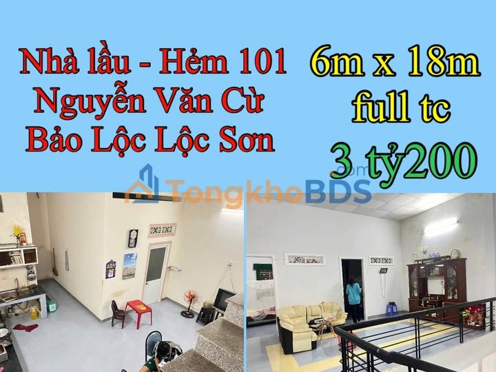 Nhà riêng Nguyễn Văn Cừ Bảo Lộc 108m² 3.2 tỷ - Ô tô vào nhà