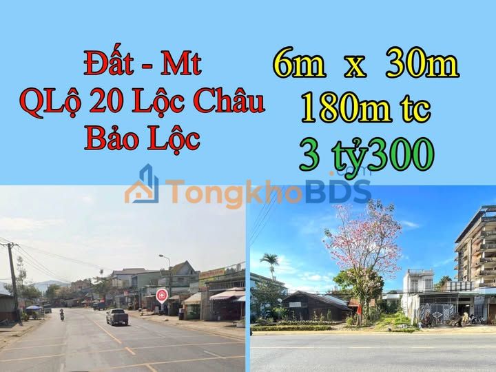 Đất nền Bảo Lộc QL20 180m² 3.3 tỷ - Sổ đỏ chính chủ