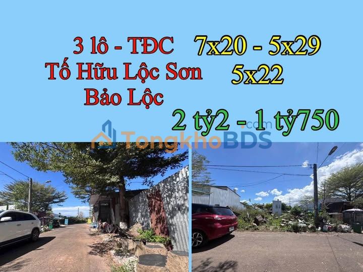 Bán đất TĐC Tố Hữu Lộc Sơn, Bảo Lộc 140m² - 2.2 tỷ, Sổ hồng