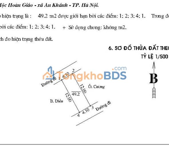 Đất thổ cư Hoài Đức 49.2m² - Nhỉnh 2 Tỷ, ô tô vào tận nhà