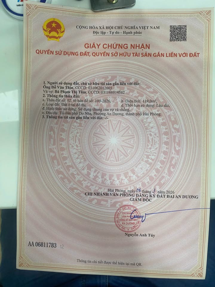 Bán Đất 119m² Phường Tân Tiến, Hải Phòng - Ô tô tận đất, Kinh doanh đắc lợi