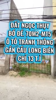Bán đất Ngọc Thụy, Long Biên 70m² - Ô tô tránh, sổ sẵn 13 tỷ