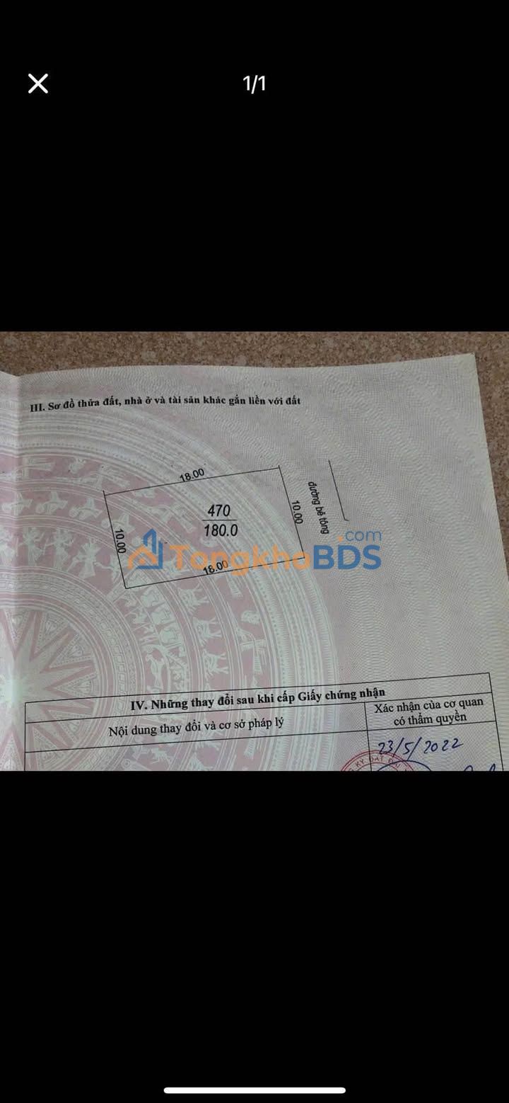 Đất Biệt Thự 180m² Tam Đa, Yên Phong - Sổ Đỏ Full Thổ Cư, Giá Chỉ 1.2 Tỷ