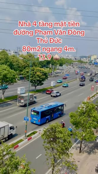 Nhà Phố 4 Tầng Mặt Tiền Phạm Văn Đồng, Thủ Đức - Kinh Doanh Sầm Uất 80m² - 13.9 Tỷ