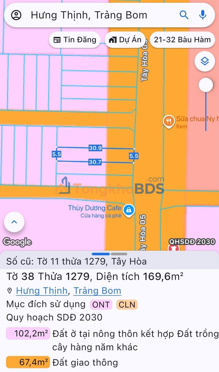Mặt Tiền Kinh Doanh Tây Hòa, Biên Hòa - 165m² Sổ Riêng Giá 2.2 Tỷ